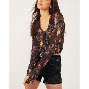 NWT Free People Angelina Top / Dark Combo